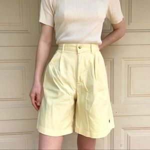 Vintage Yellow Polo Shorts